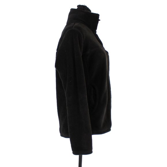 Patagonia Re-Tool Quarter Snap Neckline Black Fleece Pullover Jacket M Logo Top - Picture 3 of 8